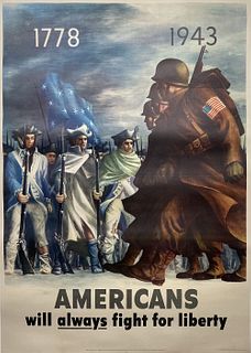AMERICANS WILL ALWAYS FIGHT FOR LIBERTY POSTER