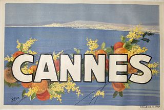 CANNES - FRENCH RIVIERA TRAVEL POSTER