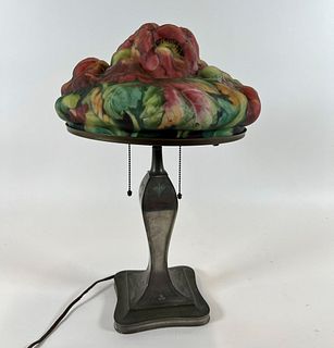 PAIRPOINT FLORAL PUFFY TABLE LAMP