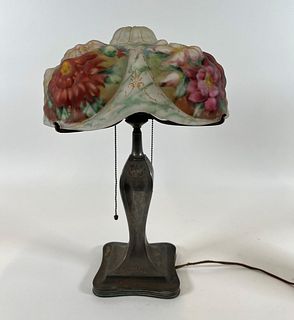 PAIRPOINT FLORAL PUFFY TABLE LAMP