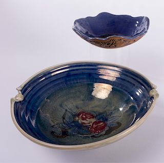 Kirkpatrick & Ursy Glazed Pottery Bowl Duo