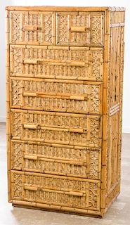 Bamboo Tall Chest of Drawers