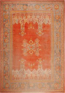 Large Antique Turkish Oushak Rug 16 ft 4 in x 11 ft 9 in (4.97 m x 3.58 m)