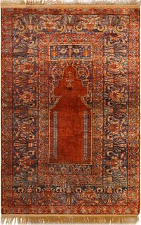 Antique Silk Prayer Sivas Rug 5 ft 11 in x 3 ft 9 in (1.8 m x 1.14 m)