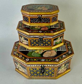 3 Persian Hand Painted Boxes