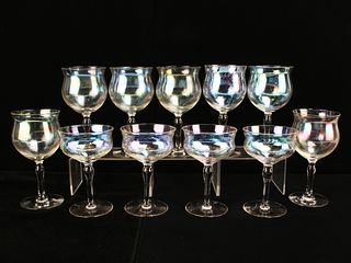 11 IRIDESCENT WINE GLASSES