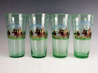 4 STAGECOACH GLASSES 