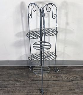 TIERED METAL PLANT STAND