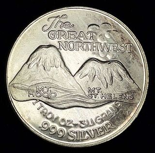 The Great Northwest .999 Silver Trade Unit Proof 1 ozt