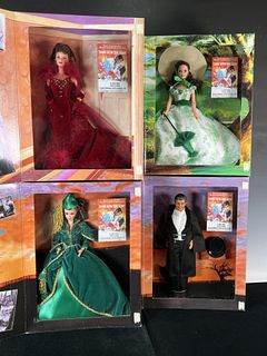 FOUR GONE WITH THE WIND BARBIES IN BOX