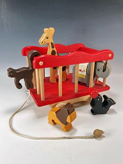 WOODEN CIRCUS PULL TOY