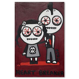 Todd Goldman, "Heart Breaker" Original Acrylic Painting on Gallery Wrapped Canvas (24" x 36"), Hand Signed with Letter of Authenticity.
