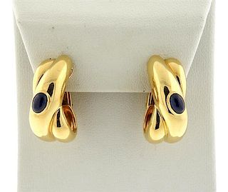 Cartier Colisee 18k Gold Sapphire Earrings