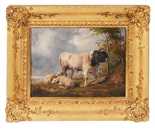 Thomas Sidney Cooper 'Bull in Landscape' Painting