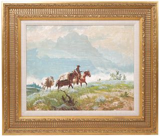 Robert Meyers 'Mountain Man' Oil Painting