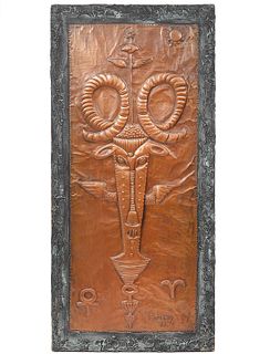 Gregory Riddle 'Aries Glory' Copper Panel
