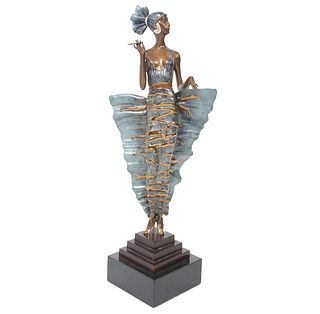 Erte Bronze Sculpture 'Femme Fatale'