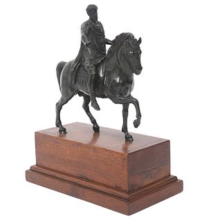 19th C. Bronze Figure on a Horse