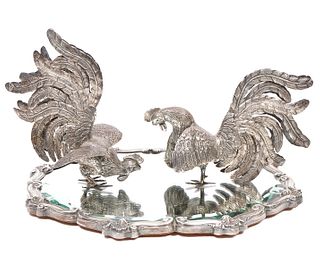 Sterling Plata del Pilar Birds & Mirrored Tray