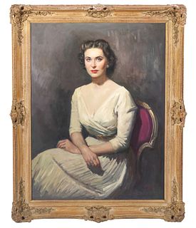 Lajos Markos Female Portrait Painting