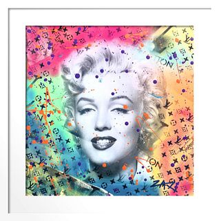 E.M. Zax Unique 1/1 mixed media collage on paper  "Marilyn "
