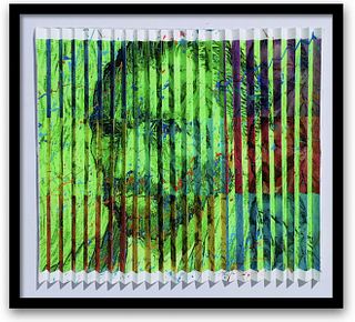 E.M. Zax One-Of-A-Kind 3D Polymorph Mixed Media On Paper "Homage to Van Gogh"