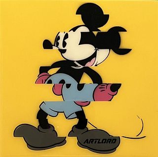 Artlord Original on wood panel with resin "Mickey "