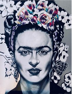 Sylvia Cohen Acrylic on Metal "Frida"