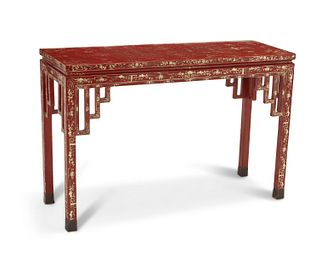 A Chinese lacquered altar table