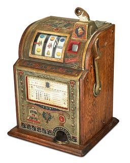 A Mills Novelty Co. "Liberty Bell" five cent slot machine