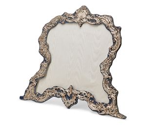 An English sterling silver overlay picture frame