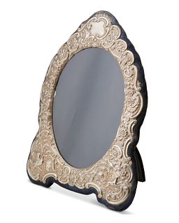 An English sterling silver overlay picture frame