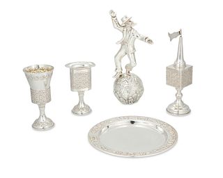 A group of silver Judaica items