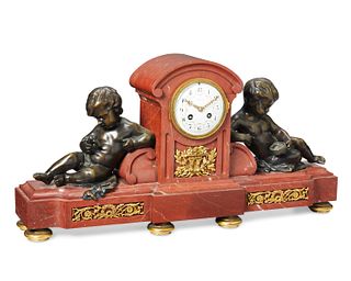 A French mantel clock retailed by Tiffany & Co.