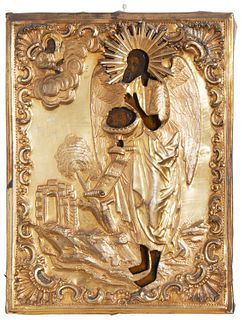 A Russian icon of John the Baptist, 19th century