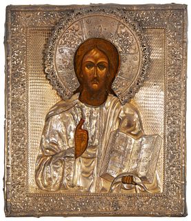 A Russian icon of Christ-Pantocrator