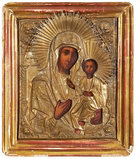 A Russian icon of the Virgin Mary and Child