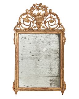 A French giltwood wall mirror