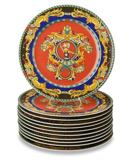 A group of Versace "Le Roi Soleil" charger plates