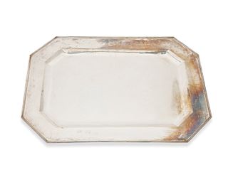 A Cartier sterling silver tray