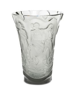 An Art Deco Czech art glass vase