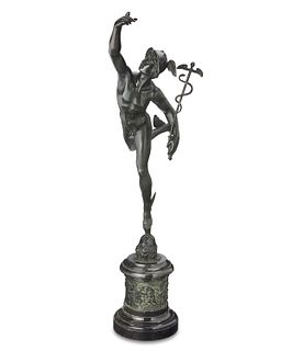 A bronze sculpture of Mercury, after Giambologna