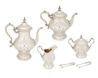 A Gorman sterling silver tea and coffee service