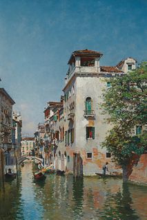 Federico del Campo (1837-1923), iCanal Scene Venice"