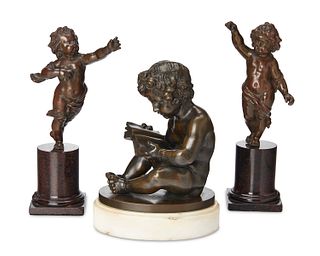 A group of bronze figural statuettes