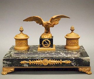 French marble inkstand