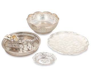A group of miscellaneous silver table items