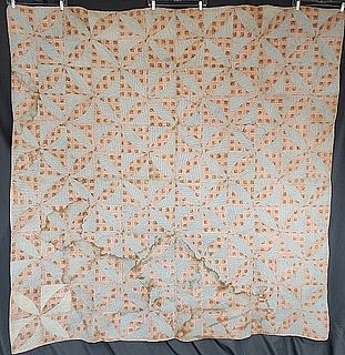 Antique c1840 Robbing Peter To Pay Paul Quilt