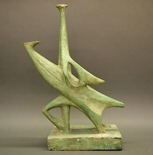 J. Alangua bronze figure