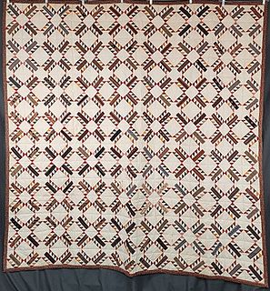 Vintage Feathered X Quilt c1860-1960